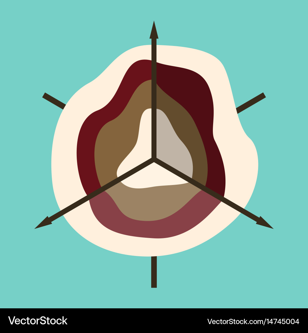 Flat icon on stylish background graph Vector Image