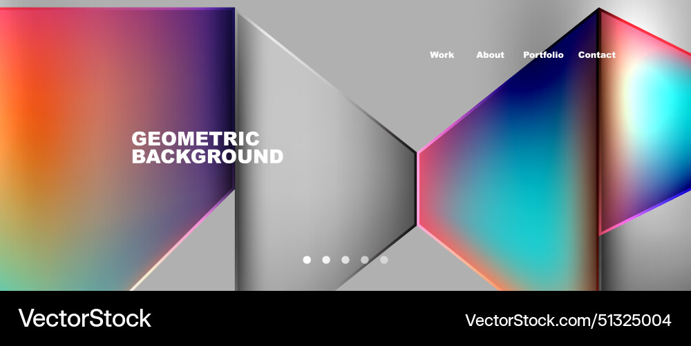 Gradient triangle geometric minimal wallpaper Vector Image