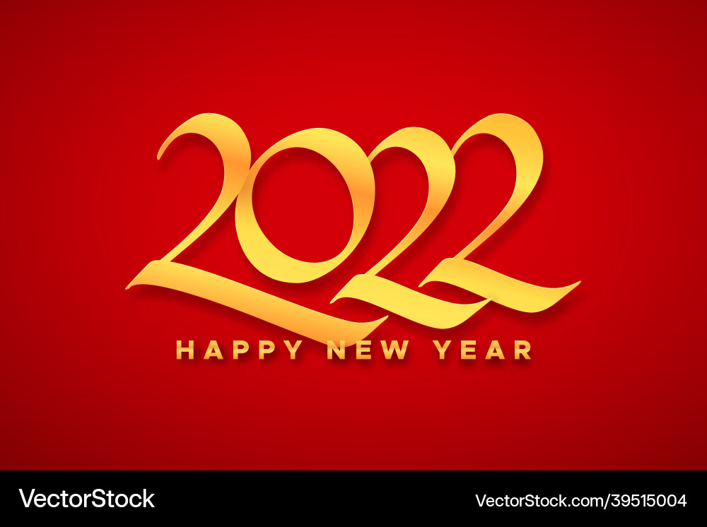 Happy new year 2022 wishes typography Happy new year 2022 wishes typography vector image