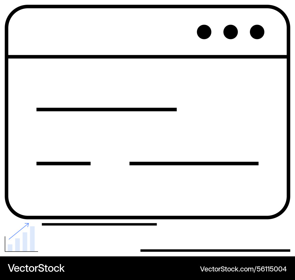 Minimalist web page interface with header Minimalist web page interface with header vector image