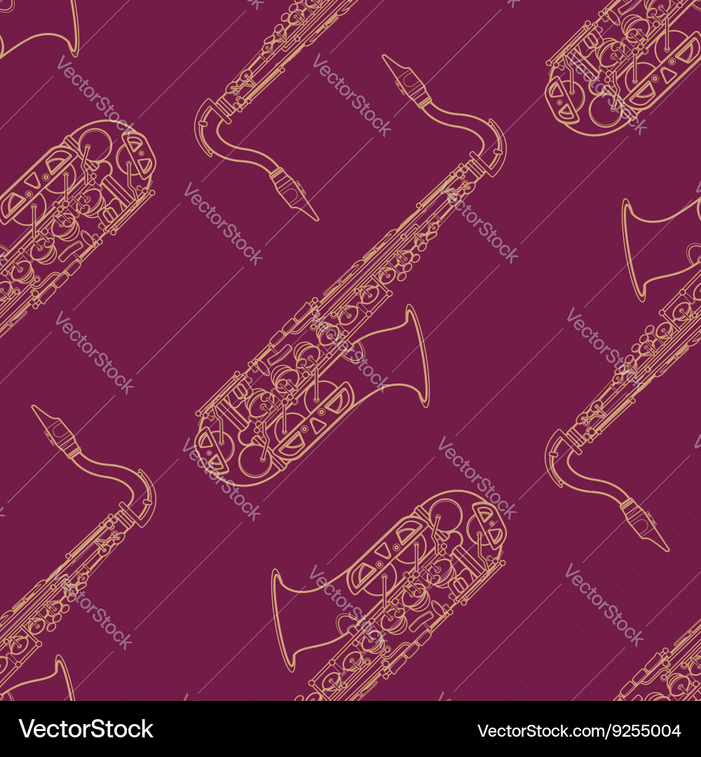 Musical Instruments Seamless Pattern vector image