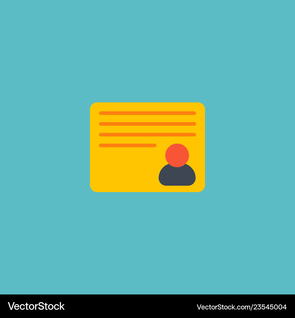 Personal task icon flat element Vector Image
