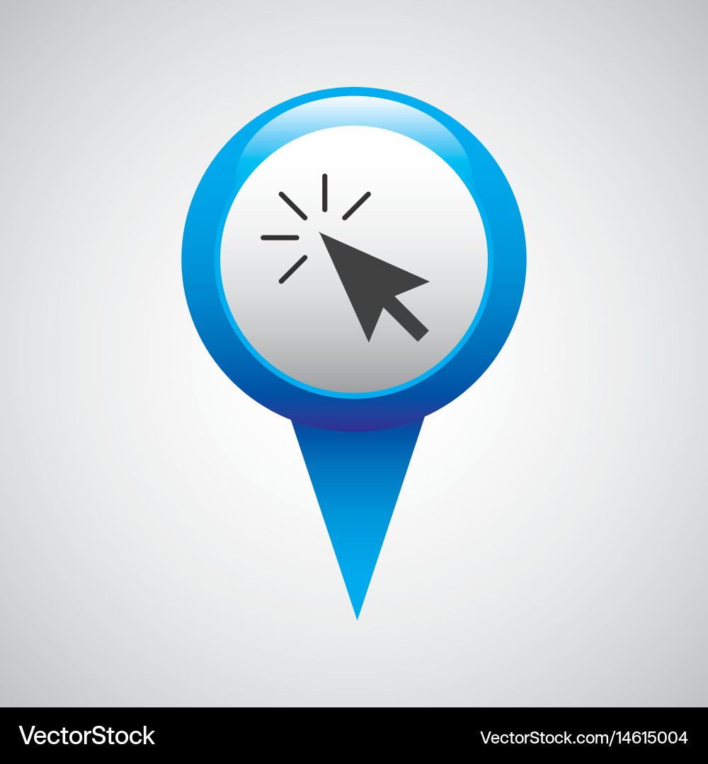 Pin pointer location with business icon vector image