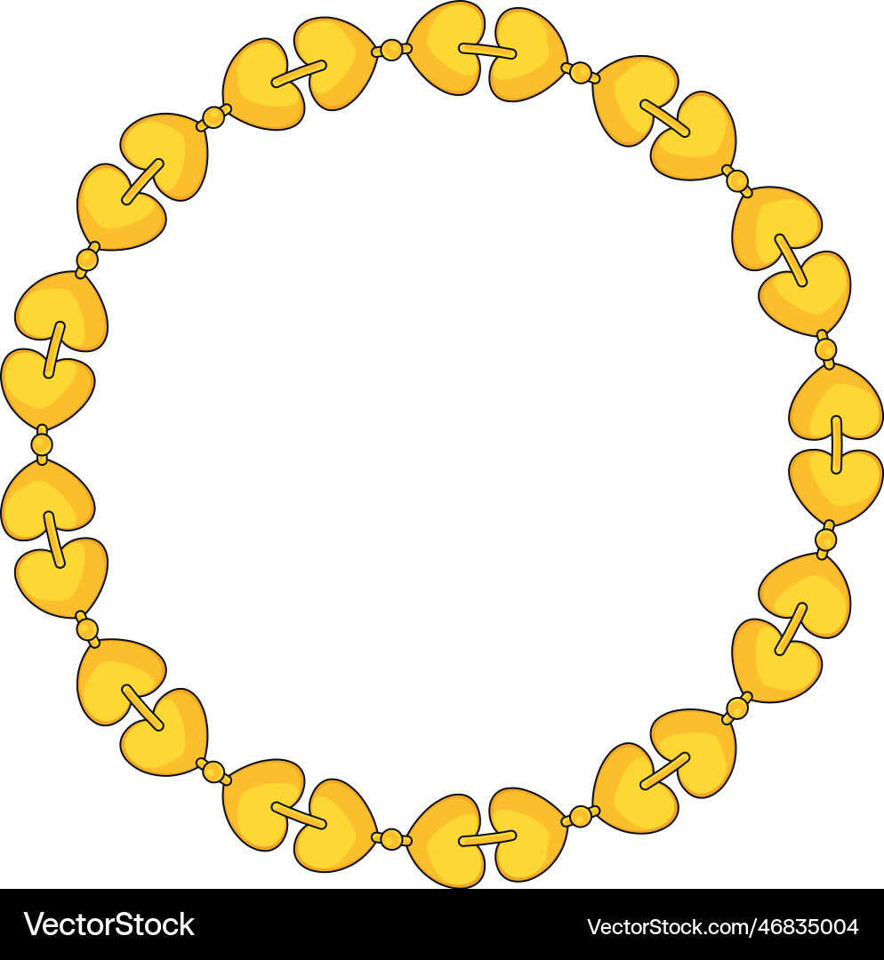 Round chain frame circle chains border boho Round chain frame circle chains border boho Vector Image