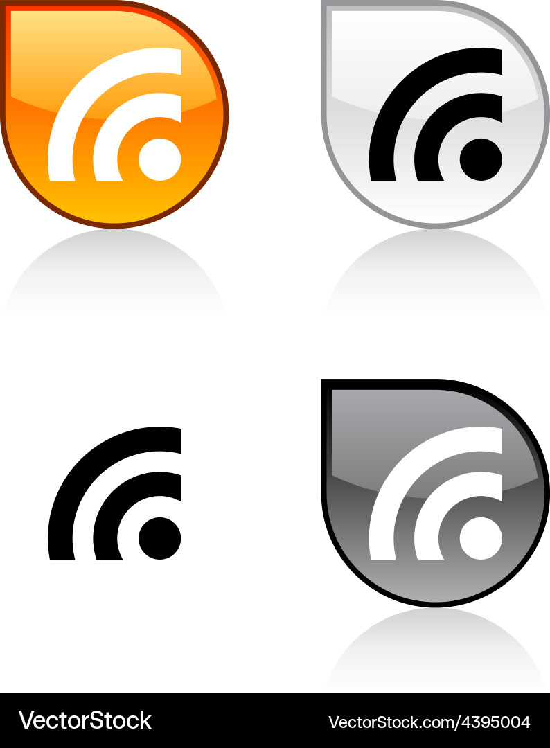 Rss button Vector Image