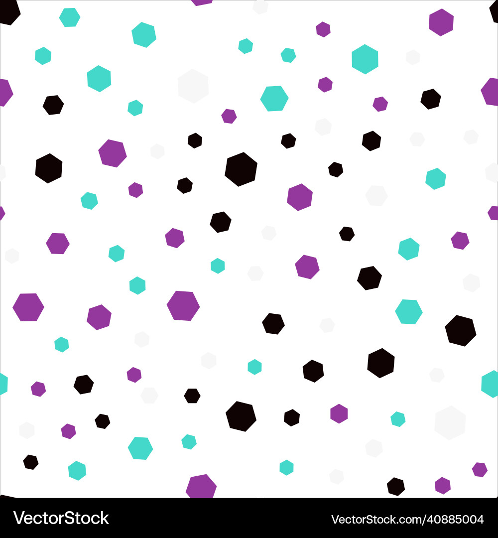 Seamless pattern with colorful hexagons vector image