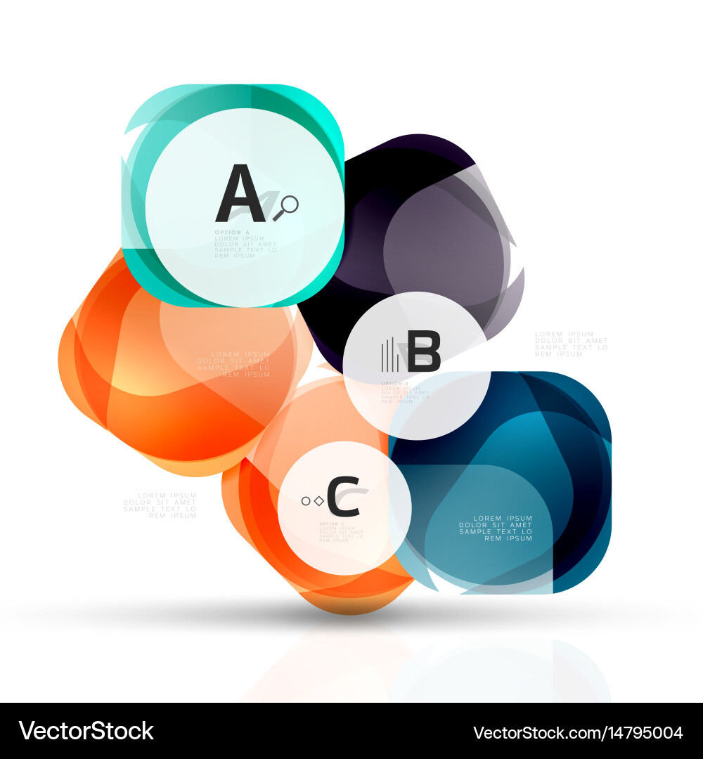 Shiny blank web option boxes Vector Image