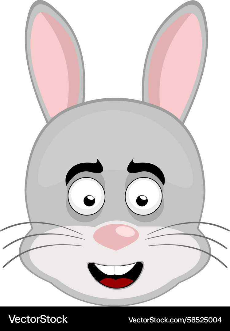 Smiling Rabbit Character Vector Image