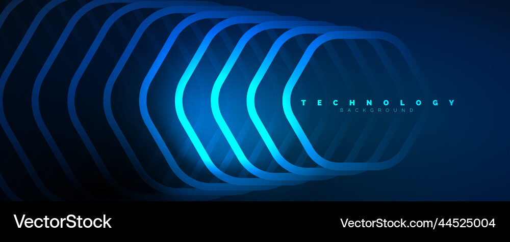 Techno Hexagon Abstract Background vector image