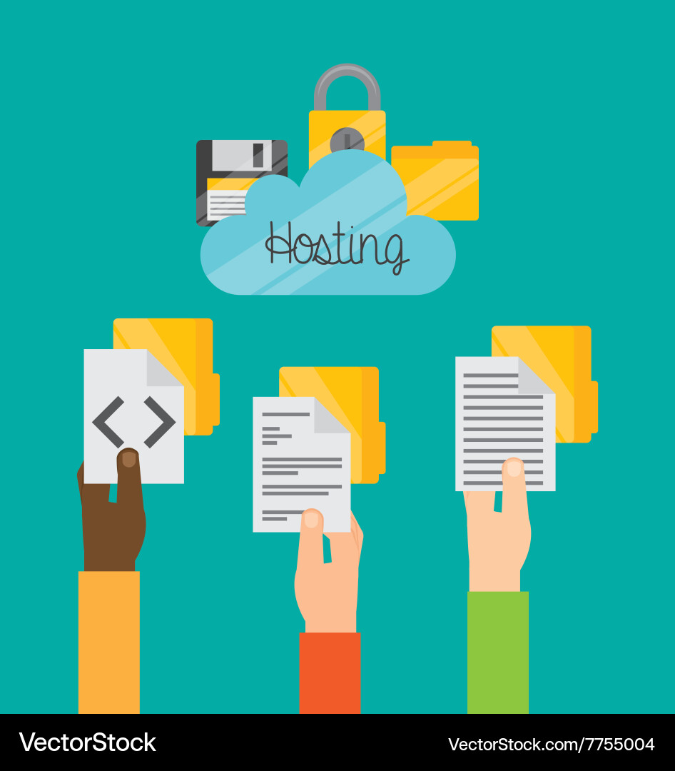 Web hosting design vector image