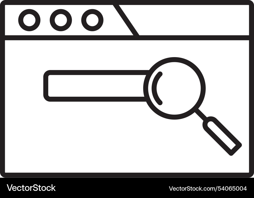 Web search line icon design vector image