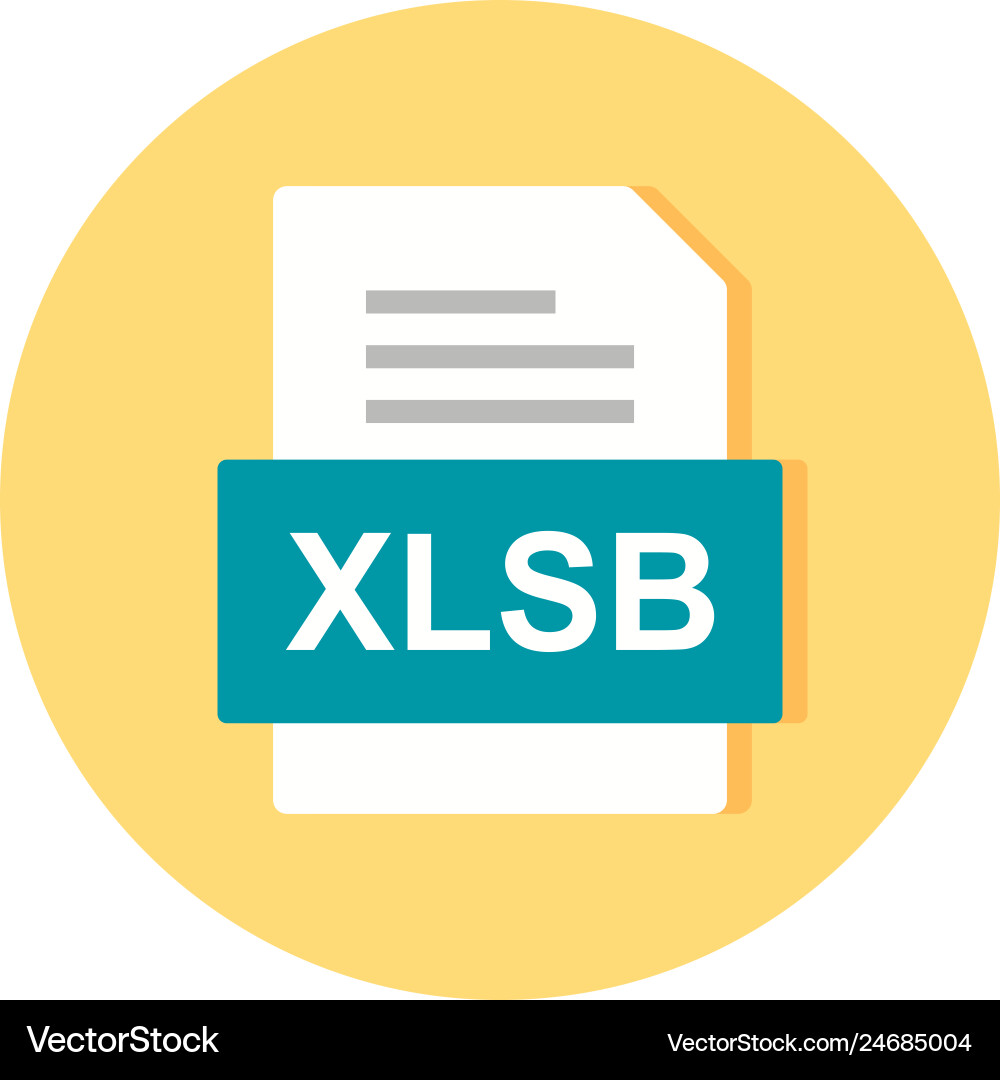 Xlsb file document icon Vector Image