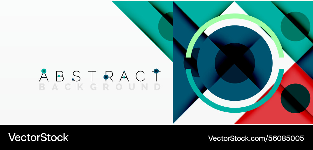 Abstract geometric composition with overlapping Vector Image