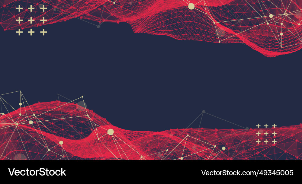 Abstract wave is made in a frame style template vector image
