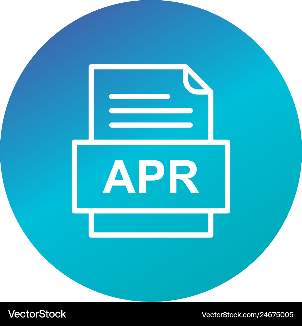 Apr file document icon vector image
