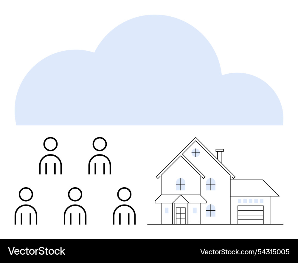 Cloud computing for smart home system Cloud computing for smart home system vector image