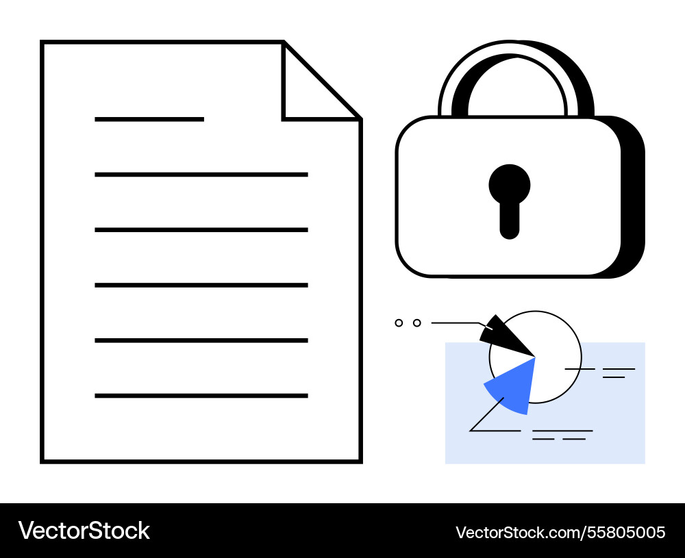 Dokumentensicherheit und Datenschutz mit Analytik Dokumentensicherheit und Datenschutz mit Analytik vektorbild