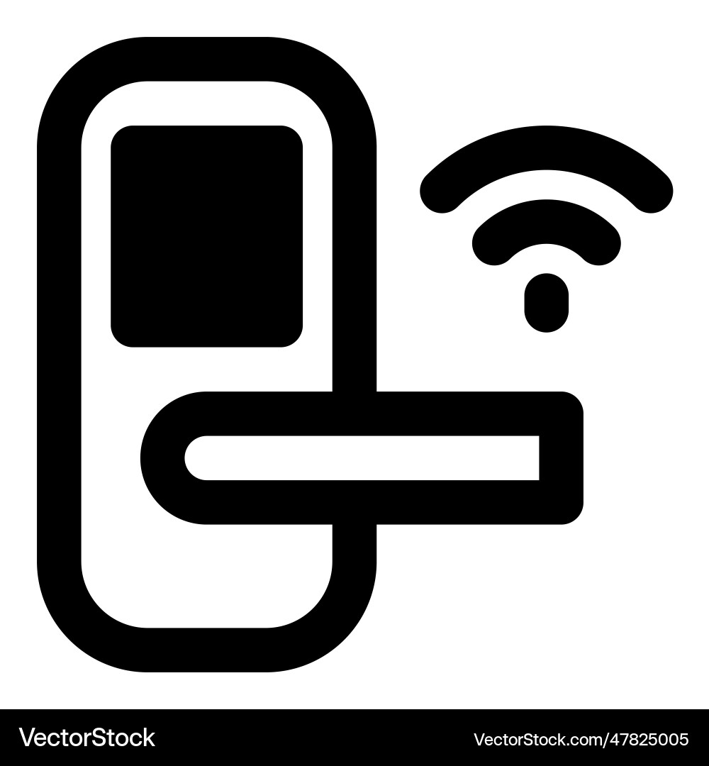 Electronic lock that functions through wifi Vector Image