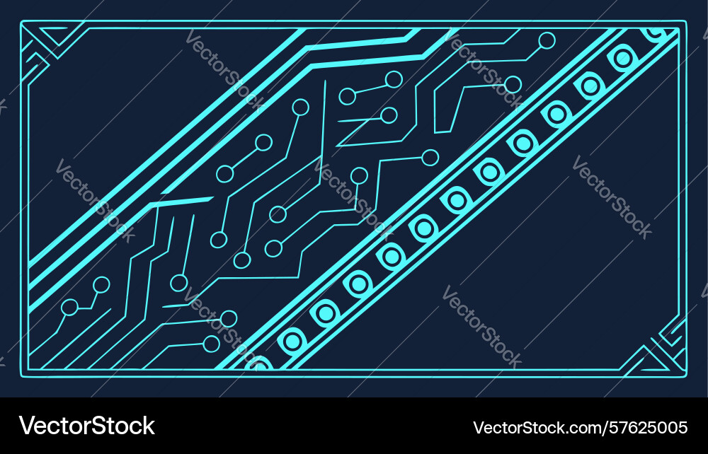 Futuristic circuit board pattern high-tech design vector image