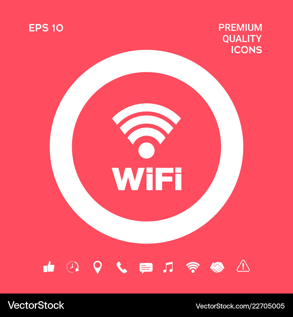 Internet connection symbol icon graphic elements Vector Image