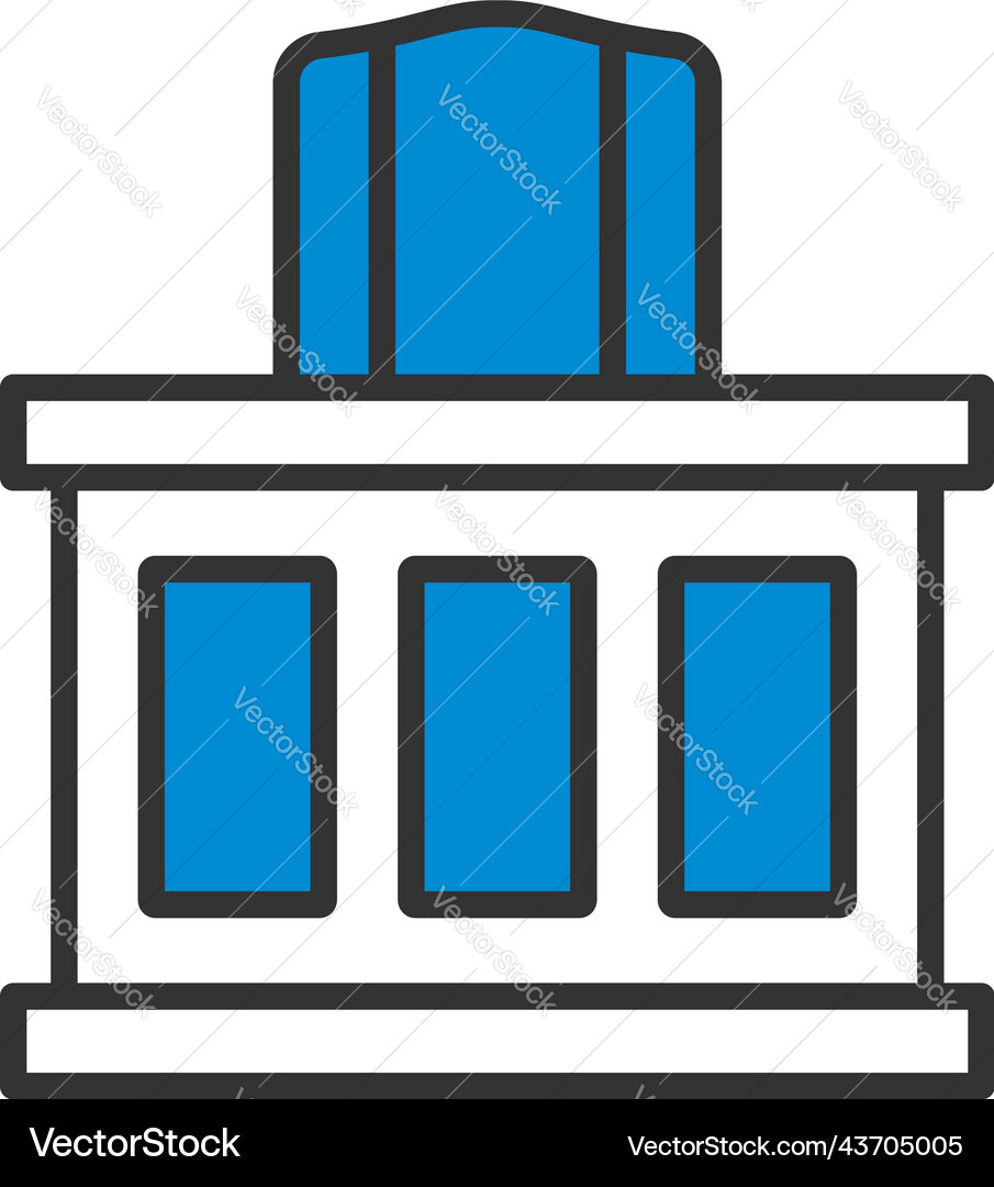 Judge table icon Judge table icon Vector Image