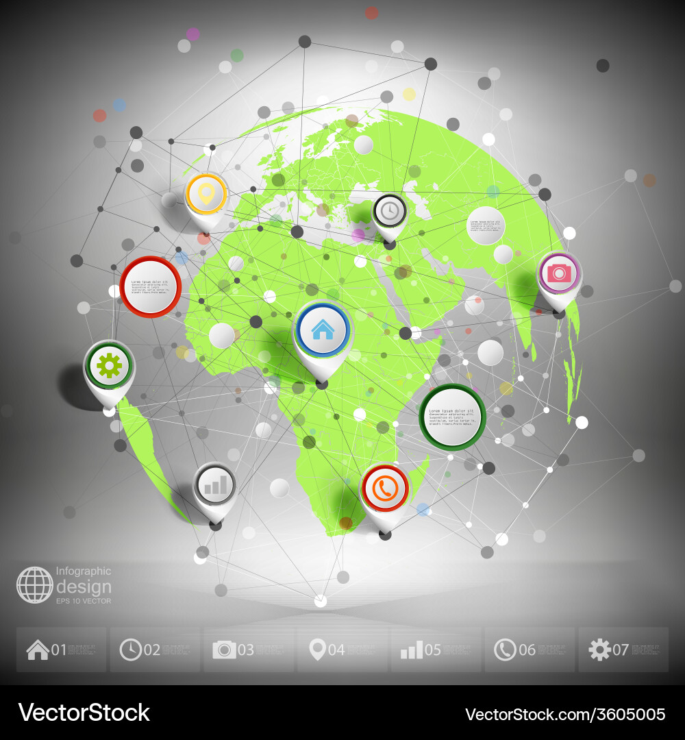 Network Pointer Infographic vector image