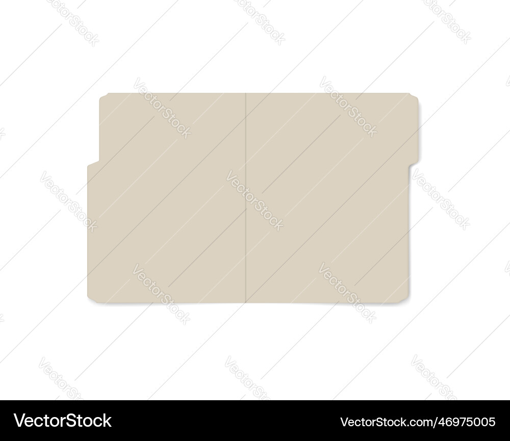 Open tabbed file folder isolated on white Open tabbed file folder isolated on white vector image