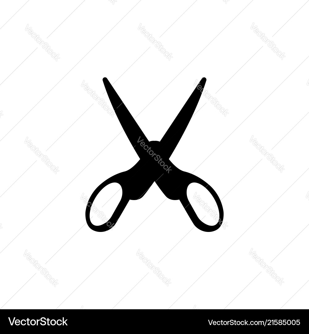 Scissors black on whit Vector Image