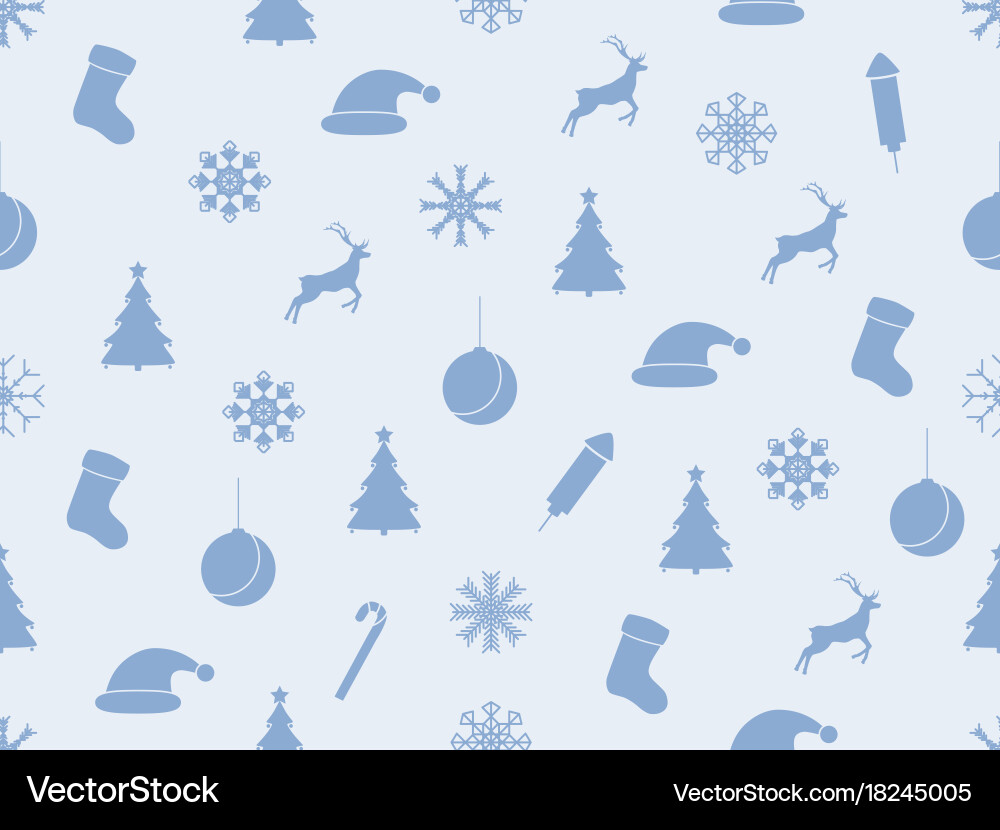 Seamless pattern with christmas trees vector image