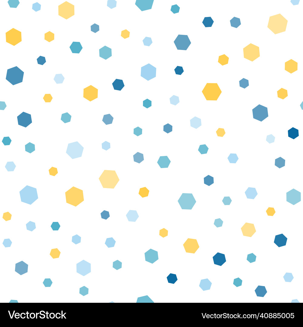 Seamless pattern with colorful hexagons vector image