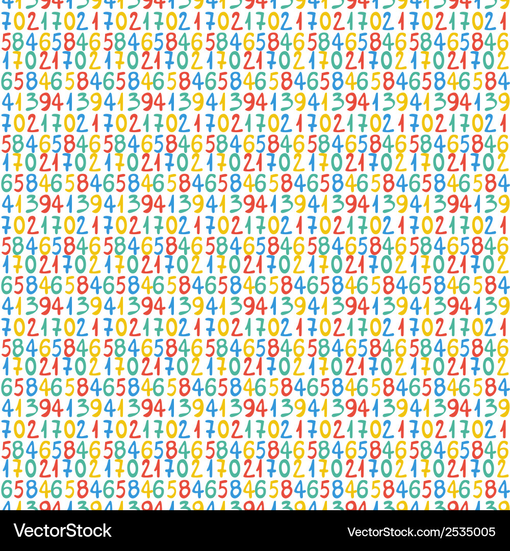 Seamless pattern with numbers for school design vector image