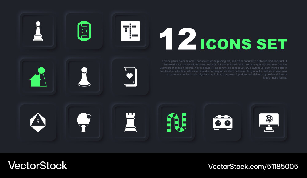 Set time chess clock game dice pawn board Vector Image