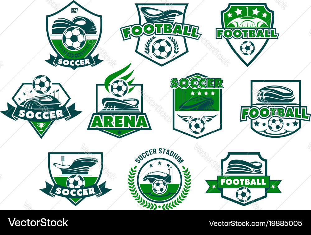 Soccer Club Badge - Stadium & Ball Vector Image