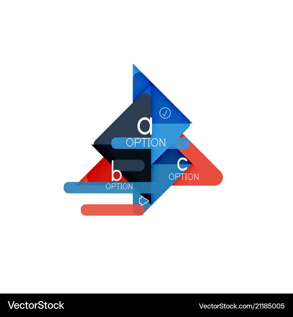 Triangle data visualization design option vector image