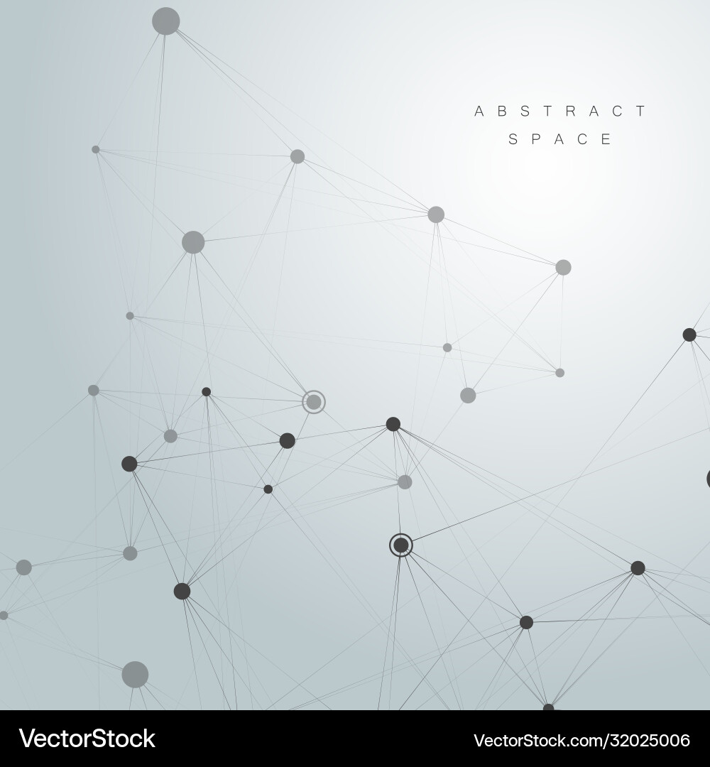 Abstract Connection Network Vector Image