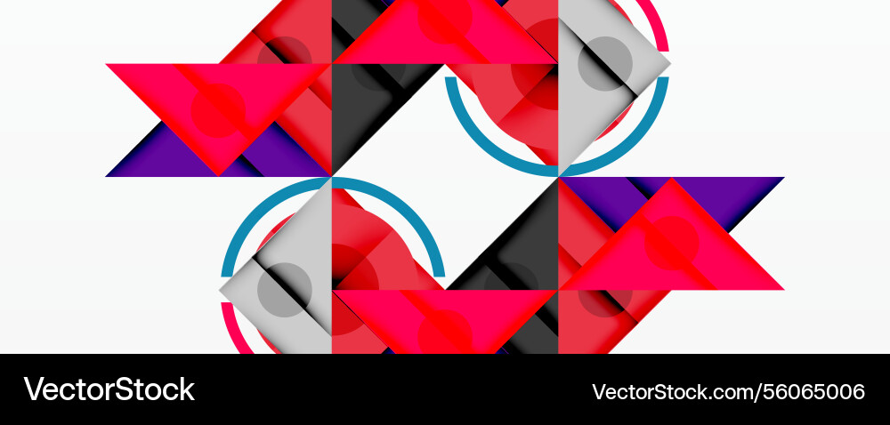 Abstract geometric composition with intersecting vector image