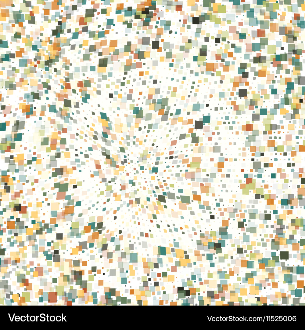 Abstract glitch circular square background vector image