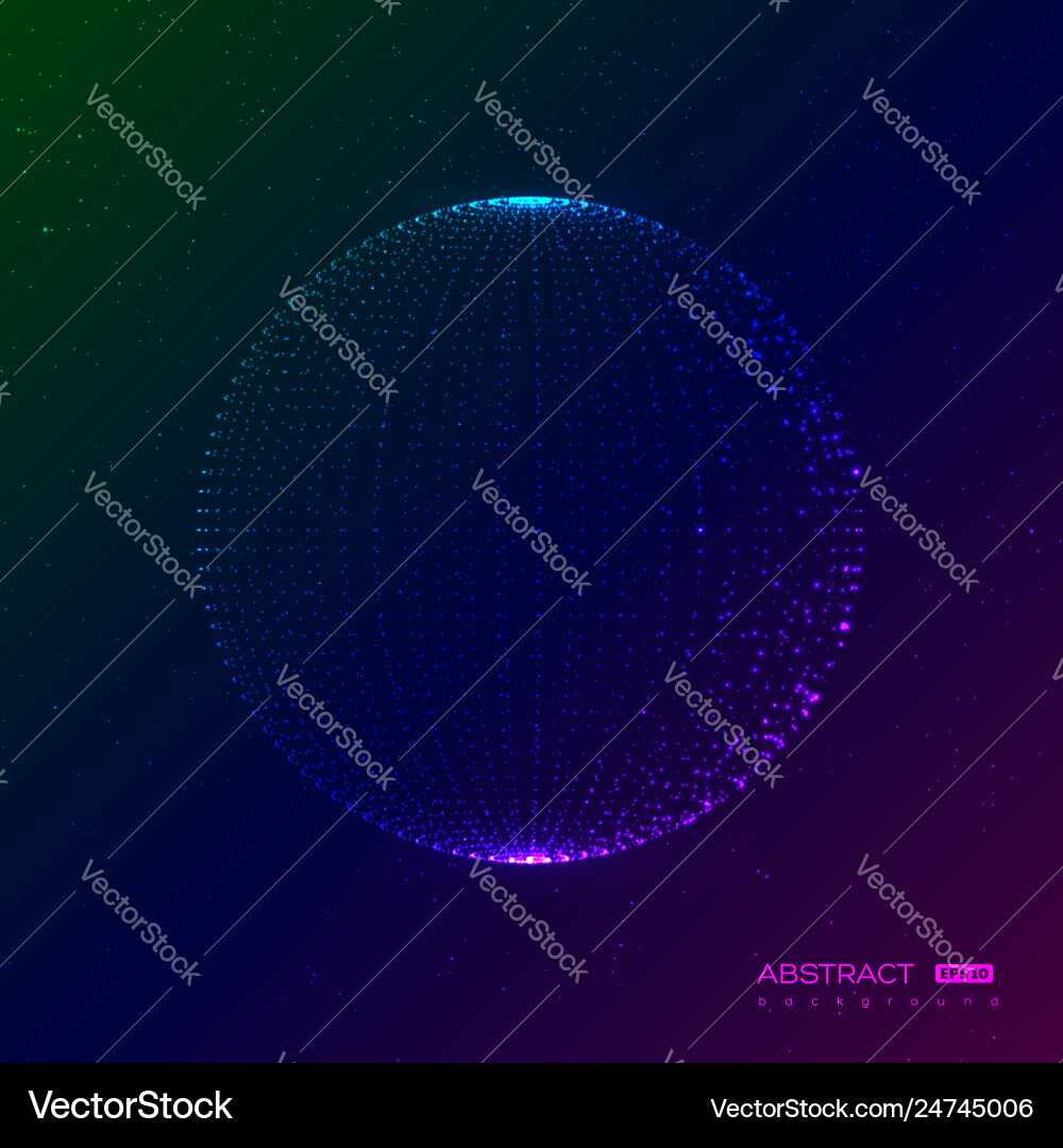 Abstract Particle Globe vector image