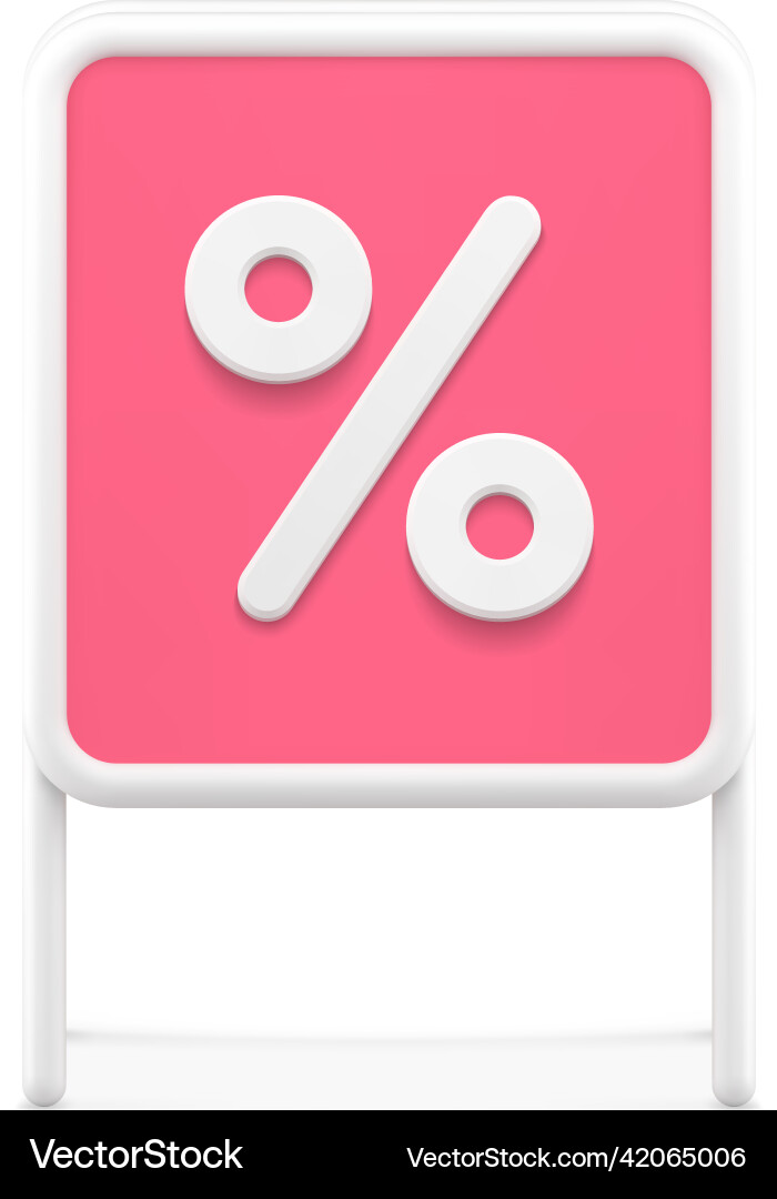 Advertising sale discount pink sandwich stand Advertising sale discount pink sandwich stand vector image