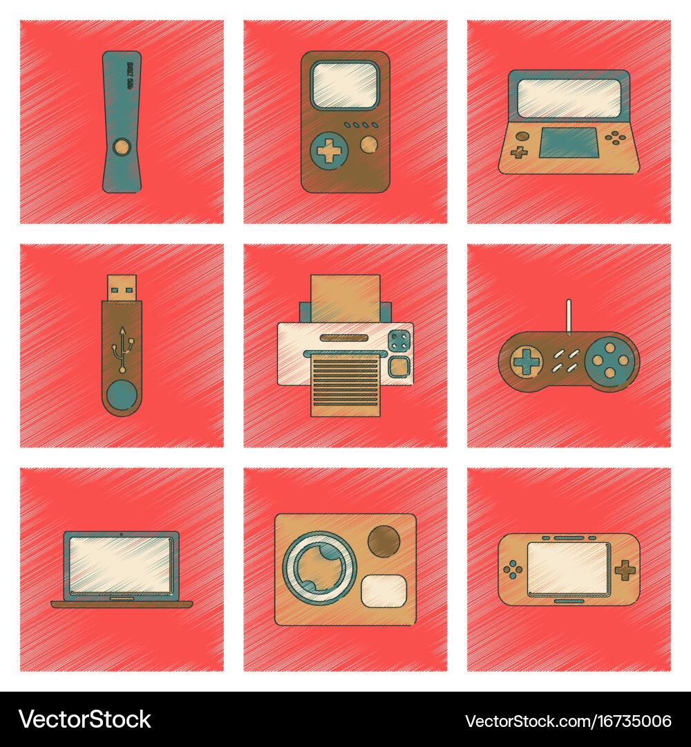 Assembly flat shading style icon technology game vector image