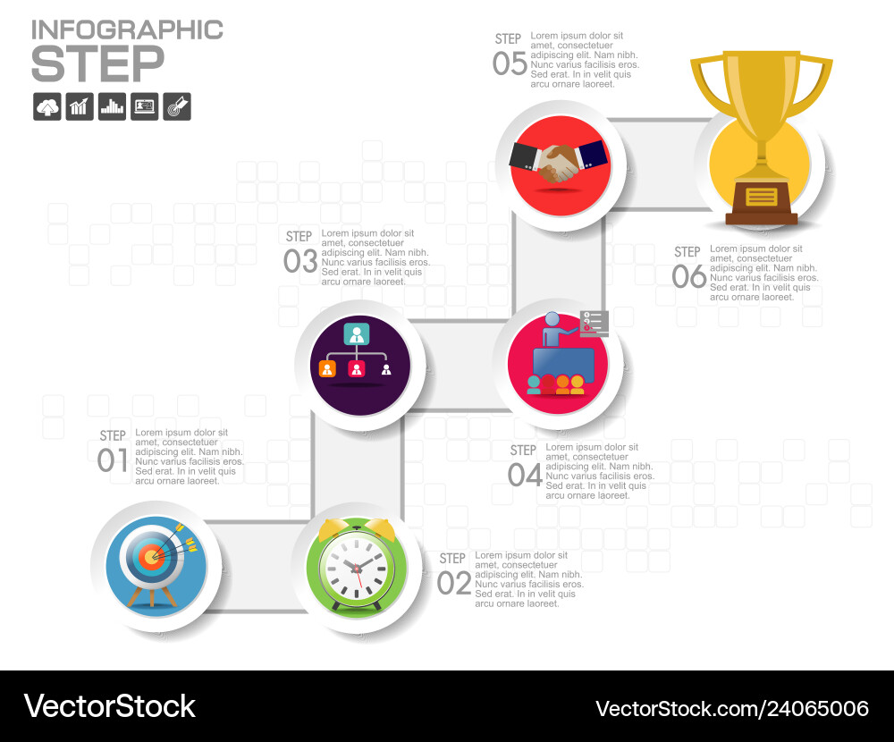 Business Data Process Flow Chart vector image