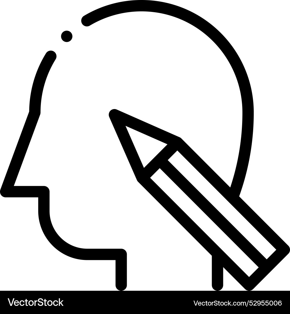 Creative Icon Thin Linear Style Design Isolated Vector Image