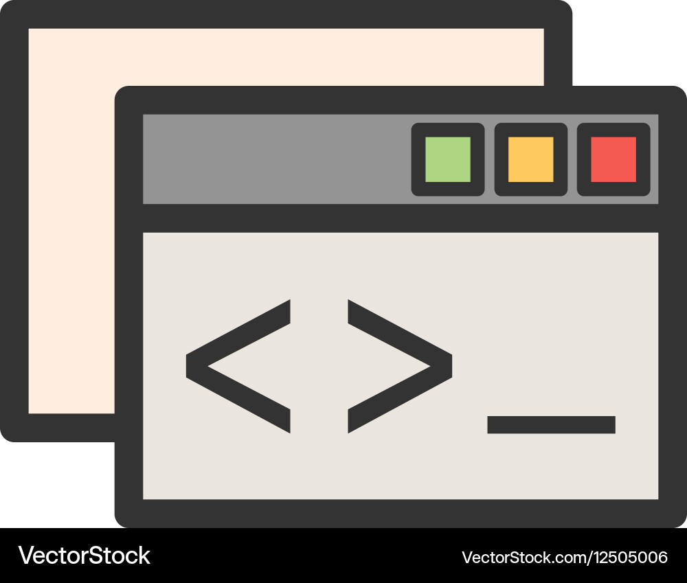 Custom coding vector image