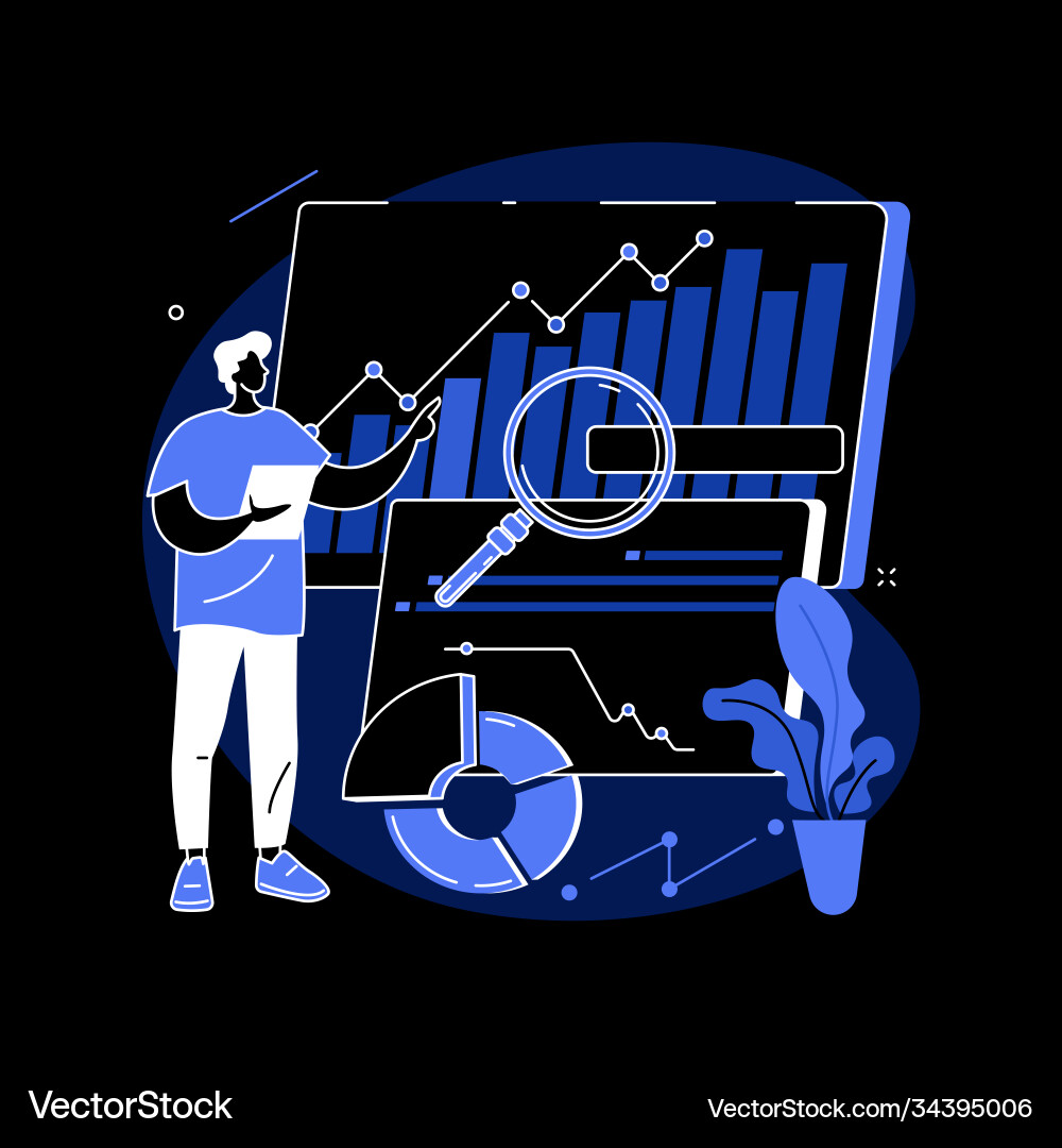 Data driven business model abstract concept Data driven business model abstract concept vector image