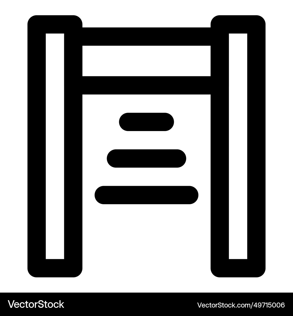 Device detecting metal objects for safety Vector Image