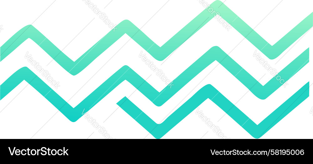 Dynamic Green Zigzag Pattern Vector Image