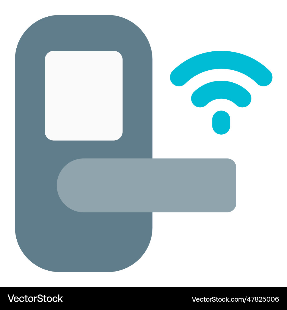 Electronic lock that functions through wifi Vector Image