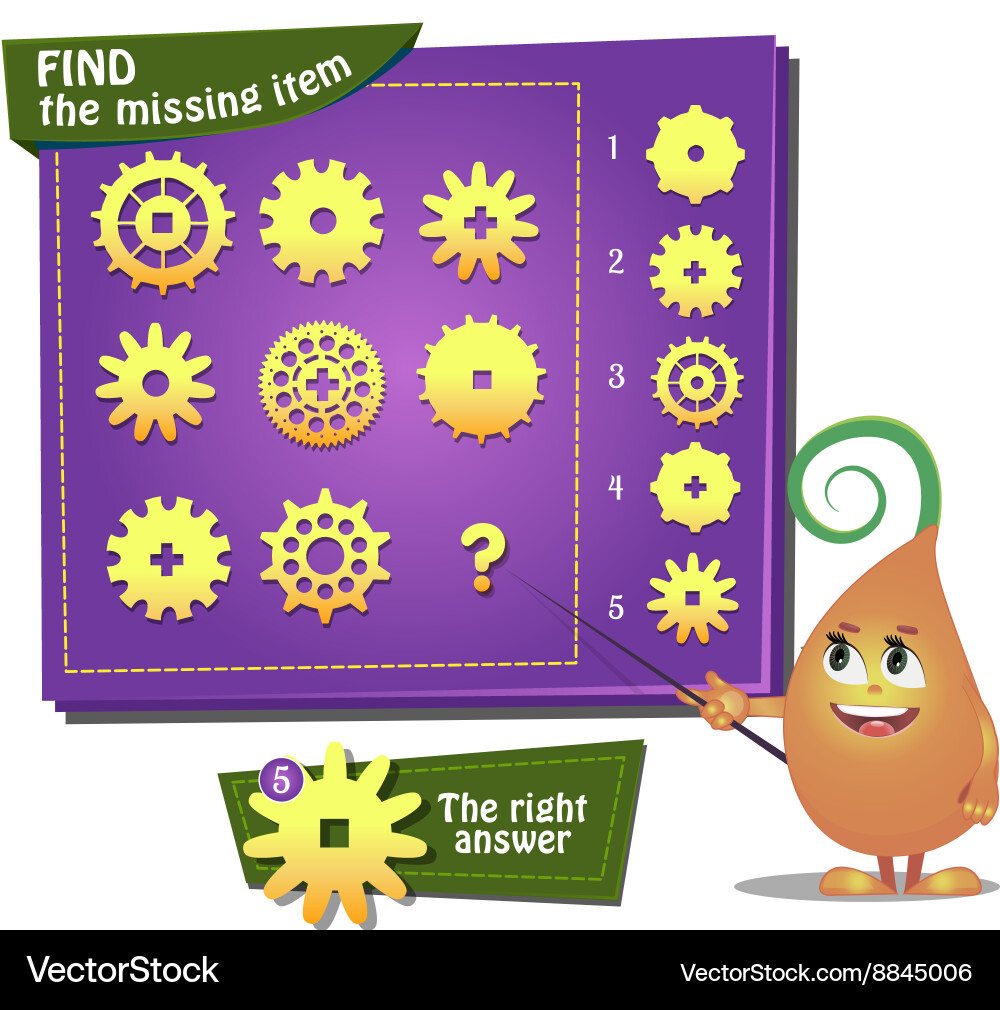 Find the missing part 2 vector image
