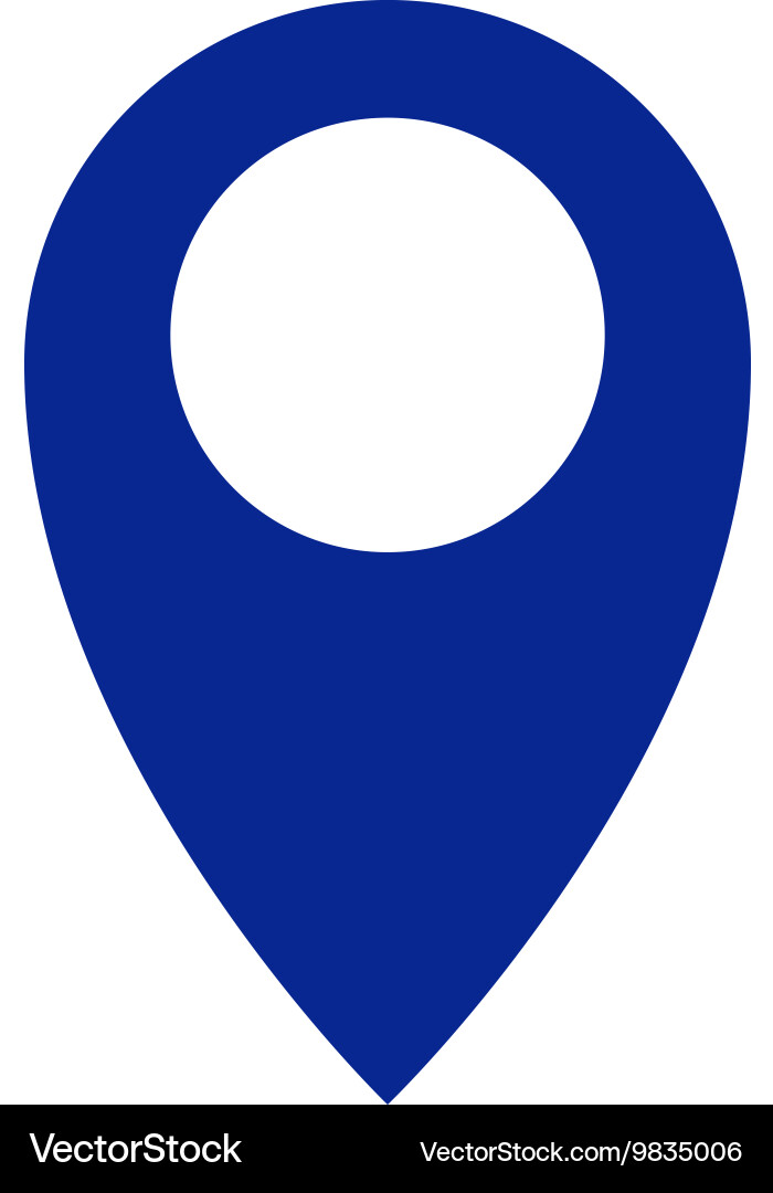Flat paper cut style icon of map pointer vector image