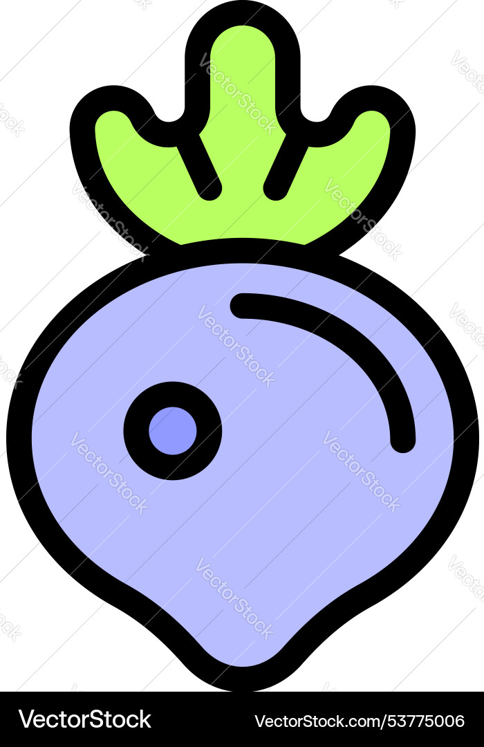 Fresh garden radish with green leaves Fresh garden radish with green leaves vector image